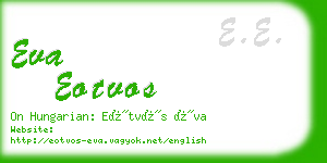eva eotvos business card