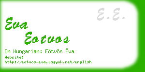 eva eotvos business card